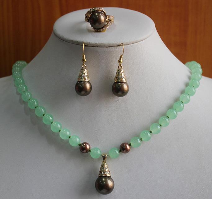 Groothandel sieradensets met zirkonia voor dames, bruiloft, blauwe edelsteen/opaal ketting met zirkonia hanger
