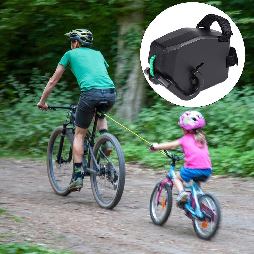 Fahrrad-Abschleppseil, Eltern-Kind-Rucksäcke, Bandgurte, schwarze Abschleppgurte, Traktionsgurt, kompaktes Gewicht, G-Doppelhaken