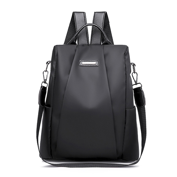 Laptop Rucksack Nylon Ladung Computer Rucksack Anti-diebstahl Wasserdichte Tasche für Frauen Oxford tuch Schüler tasche Teenager: Schwarz