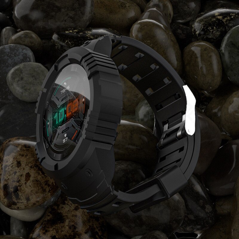 Bånd til huawei klokke  gt 2e reim koffert 46mm integrert alt inkludert klokkereim på huawei  gt 2e/gt 2/gt2 reim 22mm klokkerem: Svart / til  gt 2 46mm