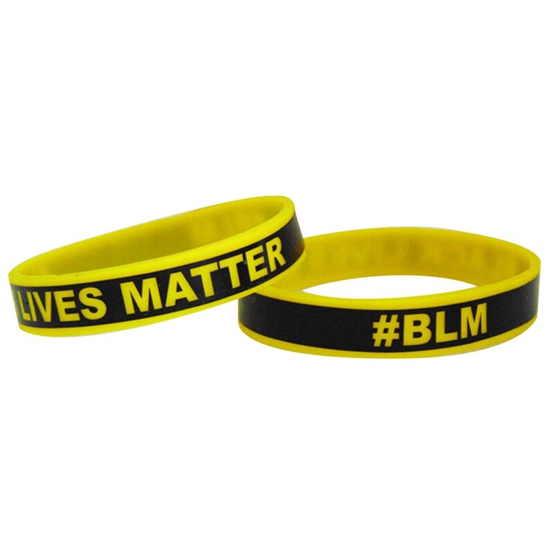 Schwarz Menschen Kampf Gegen Rasse Diskriminierung SCHWARZ LEBT ANGELEGENHEIT Silikon Armband: Default Title