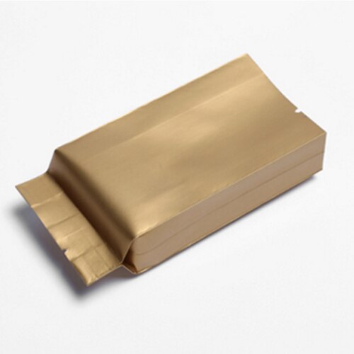 Bolsas de té de aluminio grueso con sello térmico al vacío, bolsas de envasado de alimentos, café, té, bolsa de lámina de Mylar, 100 unids/lote: Oro