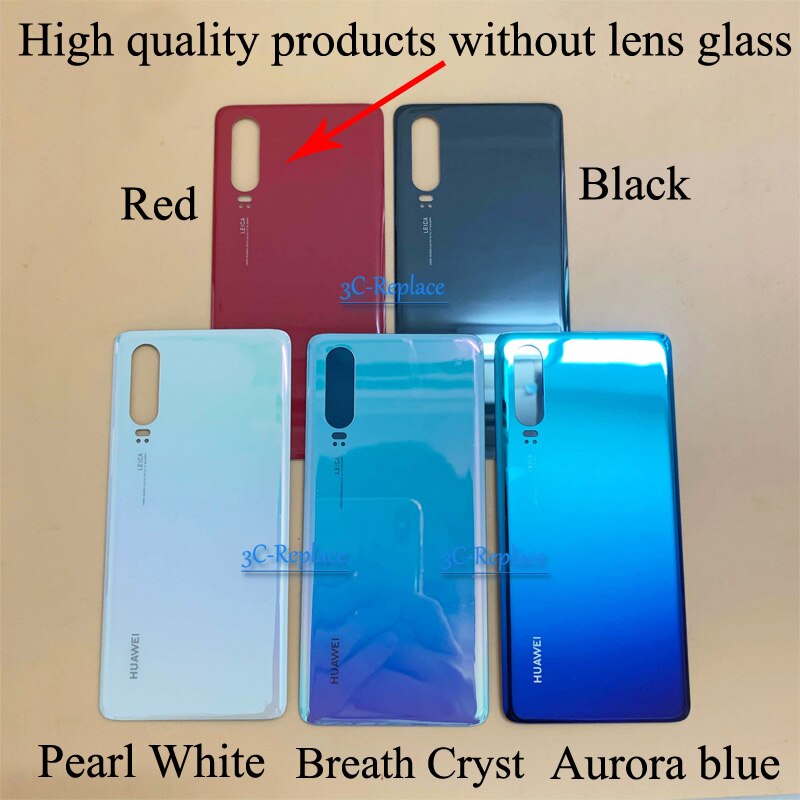 Original 6.1 inch For Huawei P30 / For Huawei P30 Global Back Battery Cover Door Housing case Rear Glass lens parts Replacement