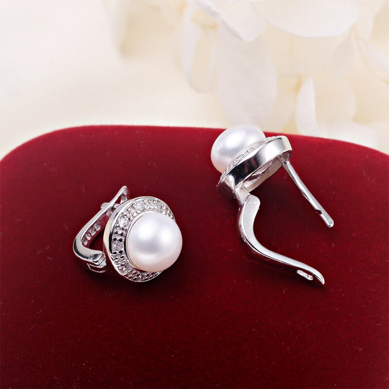 ZHBORUIN Perle Schmuck einstellen 100% Reale Natürliche Perle Halskette Ohrringe Ring 925 Sterling Silber Schmuck-einstellen Für Frauen