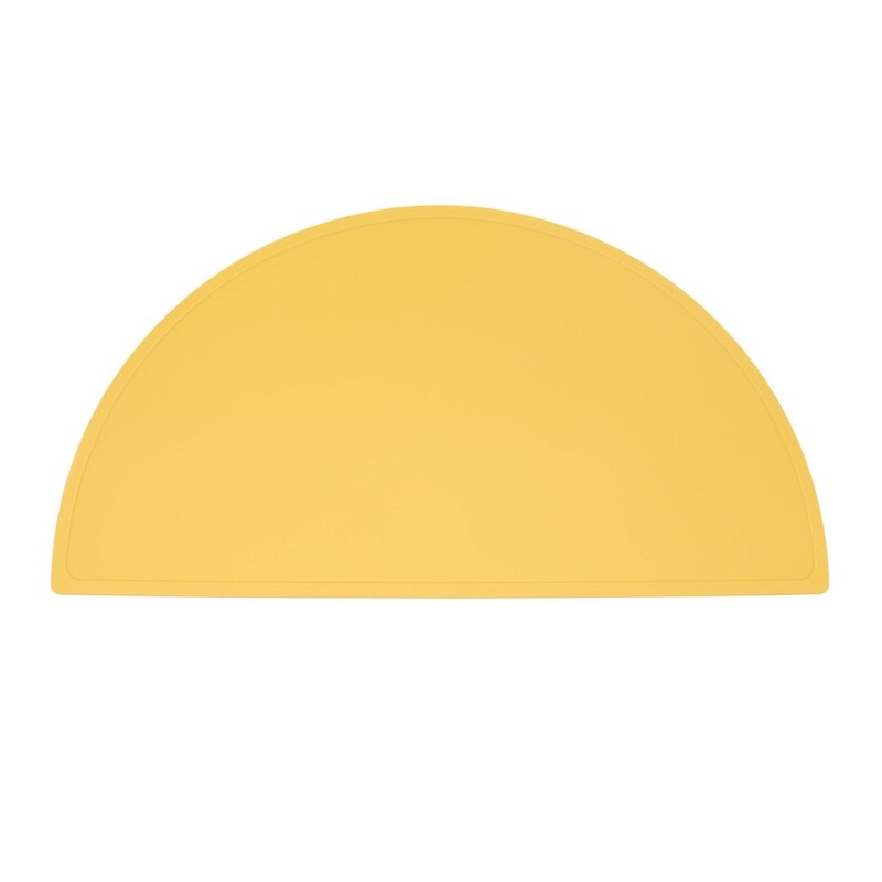 77HD Baby Silicone Placemat Reusable Non-Slip Table Mat Baby Dining Table Pad for Kids Toddler: Yellow