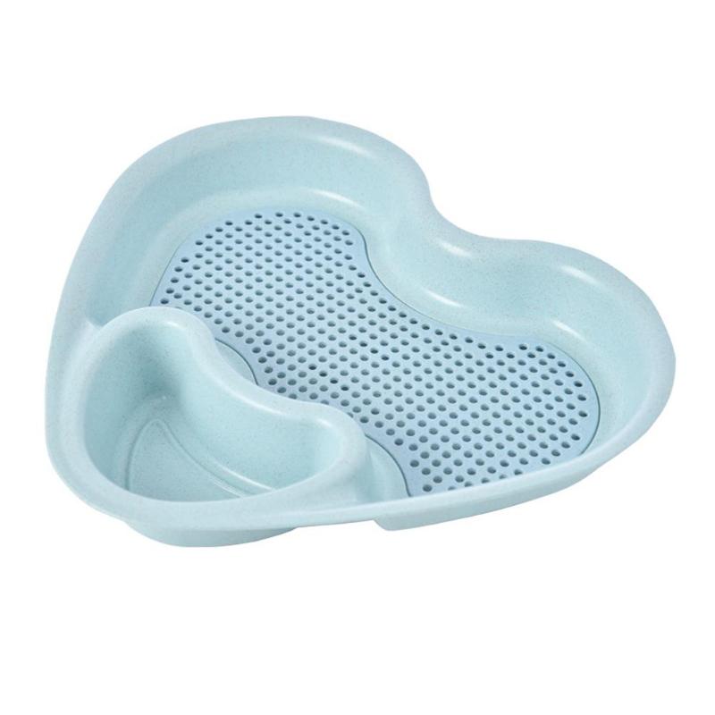 Hartvormige babyvoedingskom, dinerborden, voedselbord, babyverzorging, praktisch multifunctioneel bord, babyvoedingsbenodigdheden: Blauw