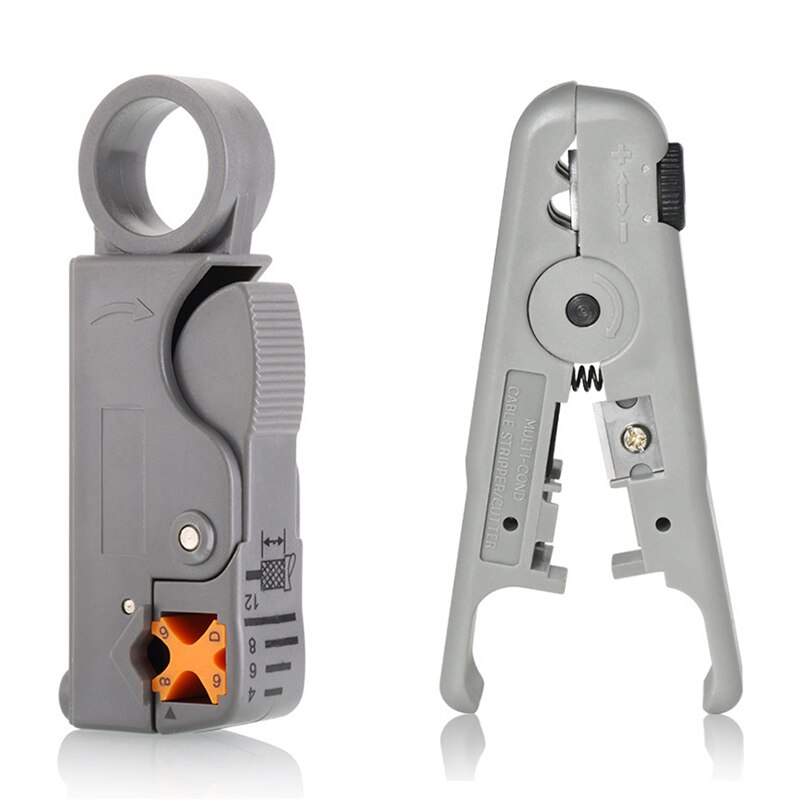 Draadstripper, kabelstriptang, krimptang, coaxiale kabelstripper, roterende stripper, handmatige stripper, netwerkkabelstripper