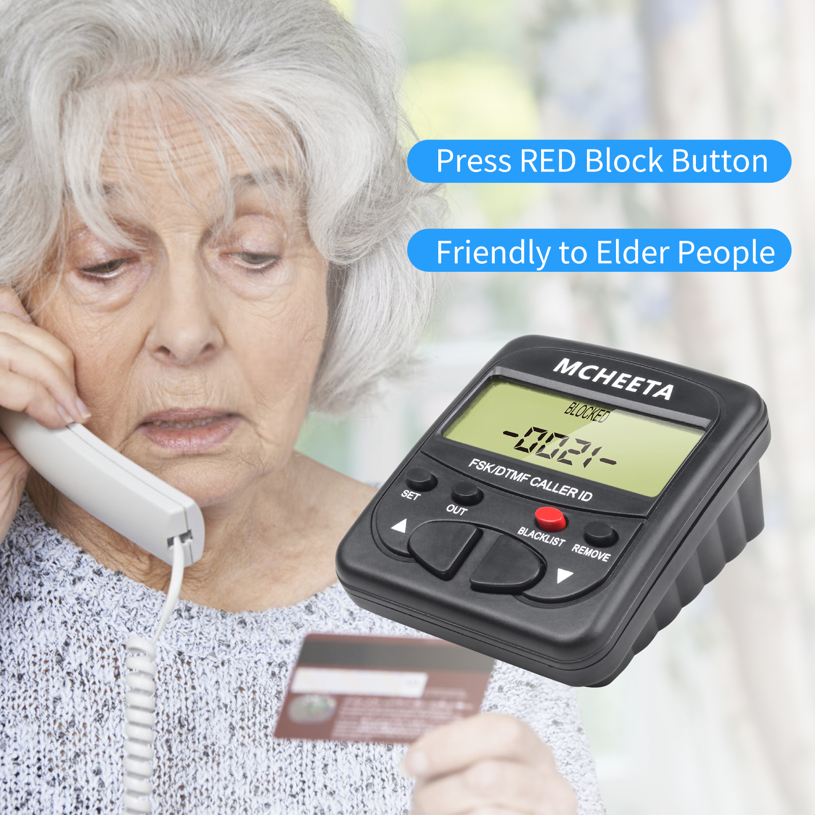Call Blocker for Landline Phones Telephone 1500 Caller ID Box Blocking One Touch Number Block Device Block Unwanted Robocalls