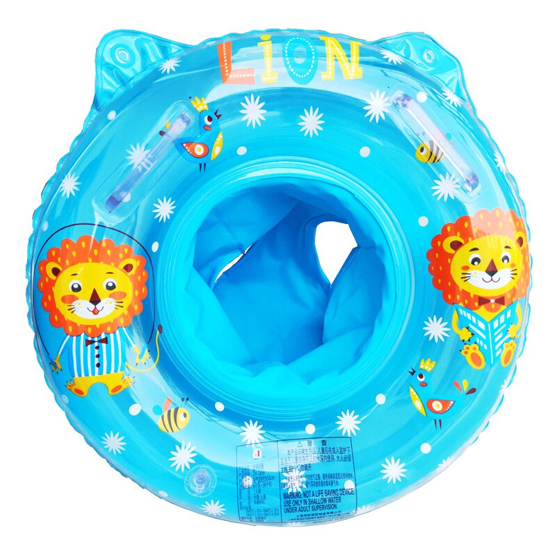 Anello da nuoto per accessori per piscina per bambini cerchio gonfiabile per bambini doppio manico galleggiante per bambini anello da nuoto sedile galleggiante giocattoli d&#39;acqua: blue lion