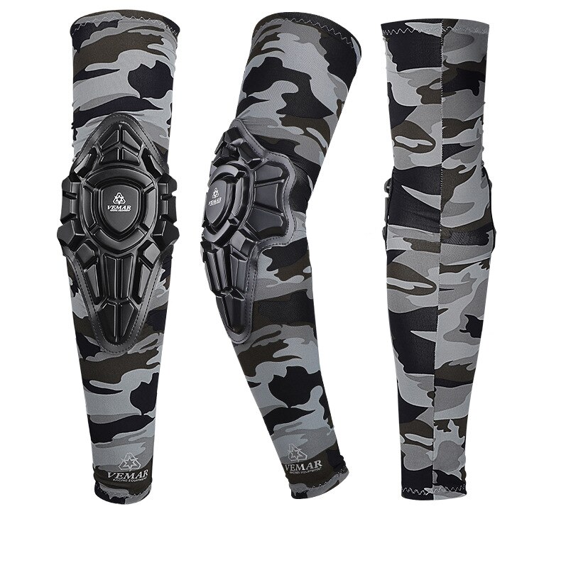 Vemar-Protectores de codo para Moto, manguitos de hielo, protectores de Enduro Dirtbike, todoterreno, Moto, Protector al aire libre para hombres y mujeres: Camo Grey / M