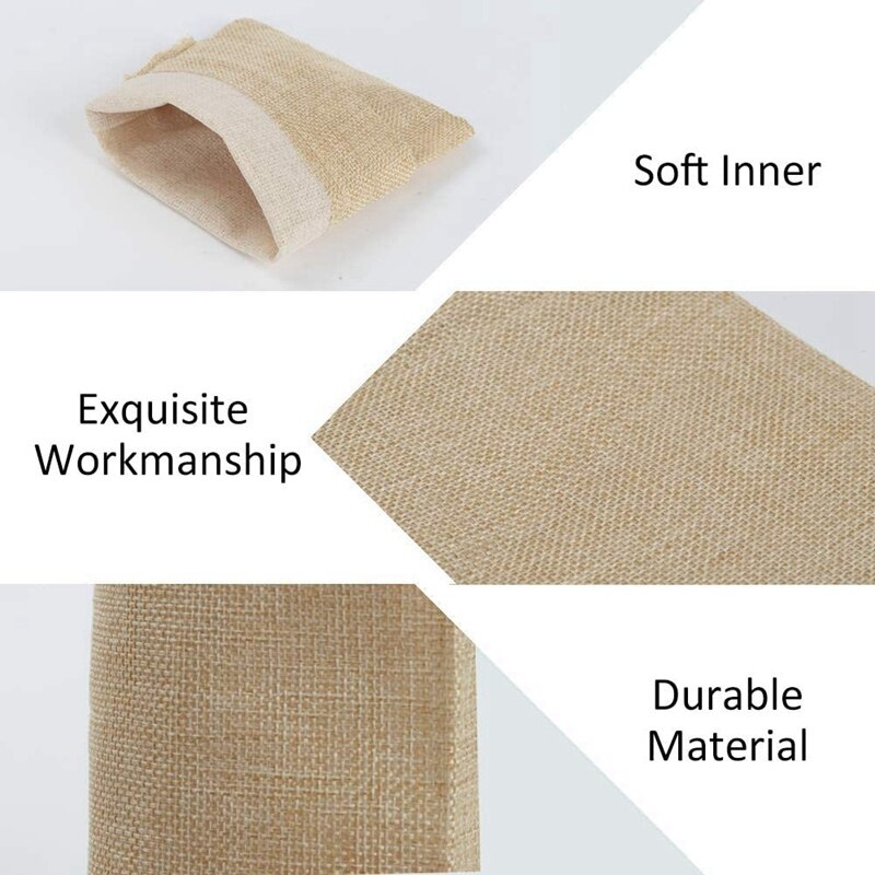 100 Pcs 5X7 Inch Burlap Bags with Drawstring Jute Drawstring Bags for Party Favors Wedding Party Favor &