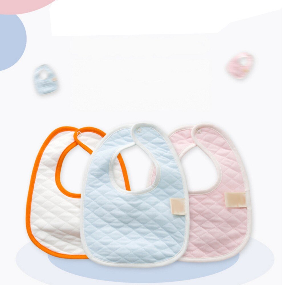 Cute Solid Color Baby Waterproof Bib Kids Infant Lunch Apron Soft Saliva Towel Avoid Dirty Clothes Toddler Eating Accessory