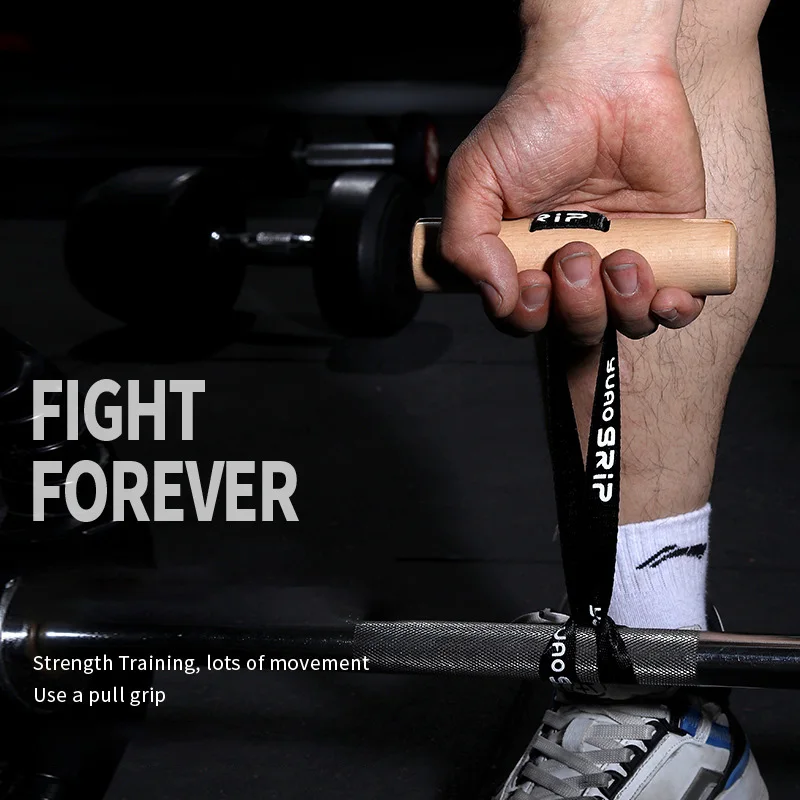 1 paar massief houten grip fitnessband handvat oefening pull-up krachttraining handgrepen stevige oefenapparatuur accessoires