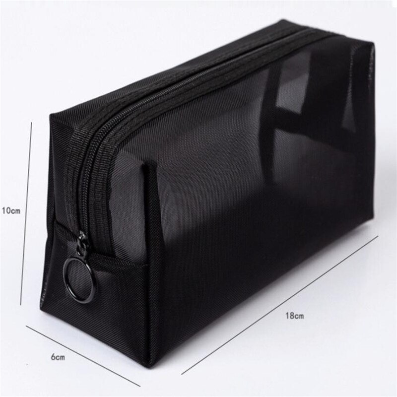 1PC Schwarz Frauen Männer Notwendige Kosmetik Tasche transparent Reise Veranstalter Kleine Große Schwarz Kulturbeutel machen-hoch Tasche: Gold