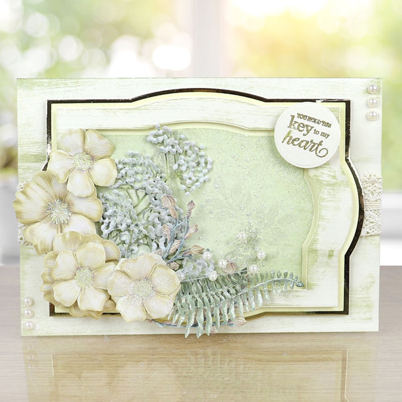 Troqueles de corte de hojas de vid de flores de madera silvestre para bricolaje álbum de recortes papel confección de tarjetas suministros para manualidades