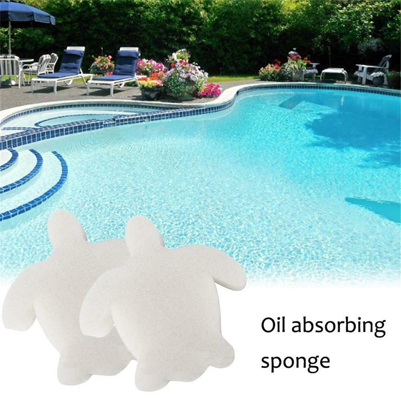 10 Pcs Schildpad Olie Absorberende Spons Multifunctionele Spons Voor Zwembad Tub Spa Absorberen Slib Vuil scum