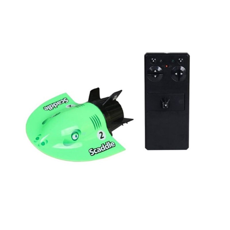 3314M 4CH Mini RC Submarine Remote Control Electronic Toy For Children Universal RC Speedboat Model: green