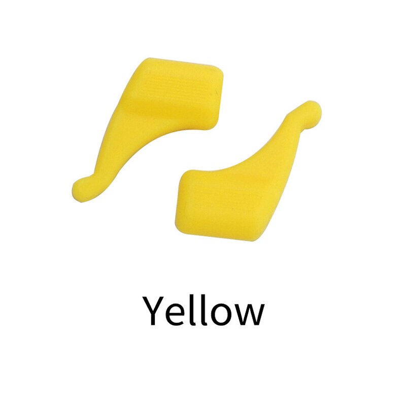 Anti Slip Silicone Glasses Ear Hooks For Kids And Adults Round Grips Eyeglasses Sports Temple Tips Soft Ear Hook: Yellow