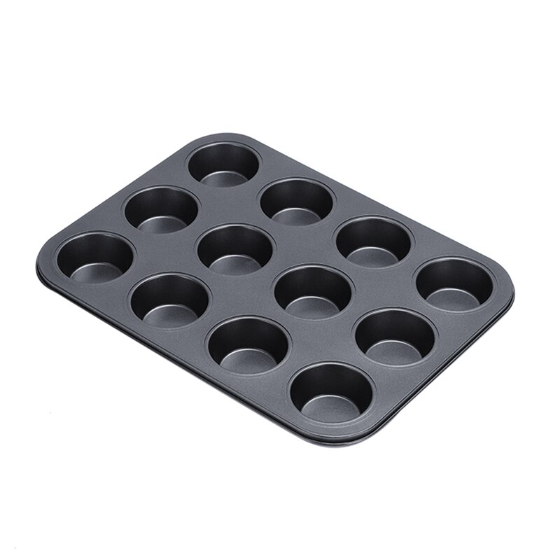Nonstick 12 Hole Cupcake Pan Carbon Steel Mini Muffin Cupcake Macaroon Pan 12 Cup Cavity: Default Title