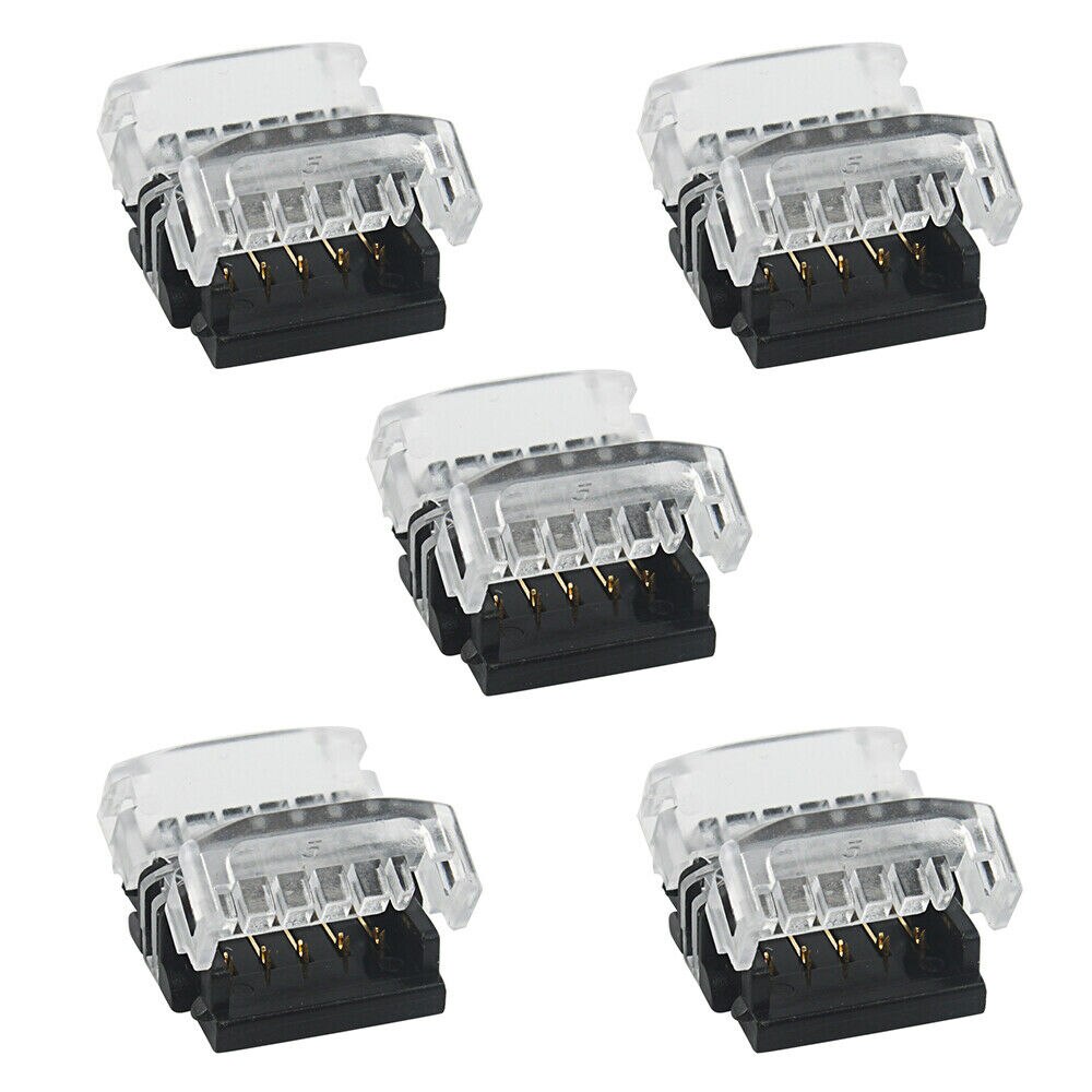 10PCS 8MM 10MM 12MM Wire to LED Strip Connector Strip to Strip Clip Connector for Single Color RGB LED Strip Light