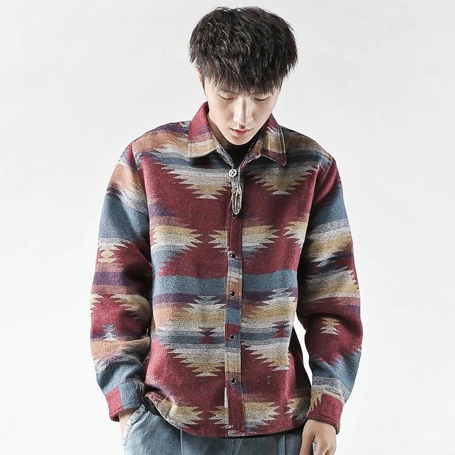 Tykke skjorter til mænd vintage ulden fritidsmønster kjole afslappet skjorte mænd plus size streetwear chemise homme flannel