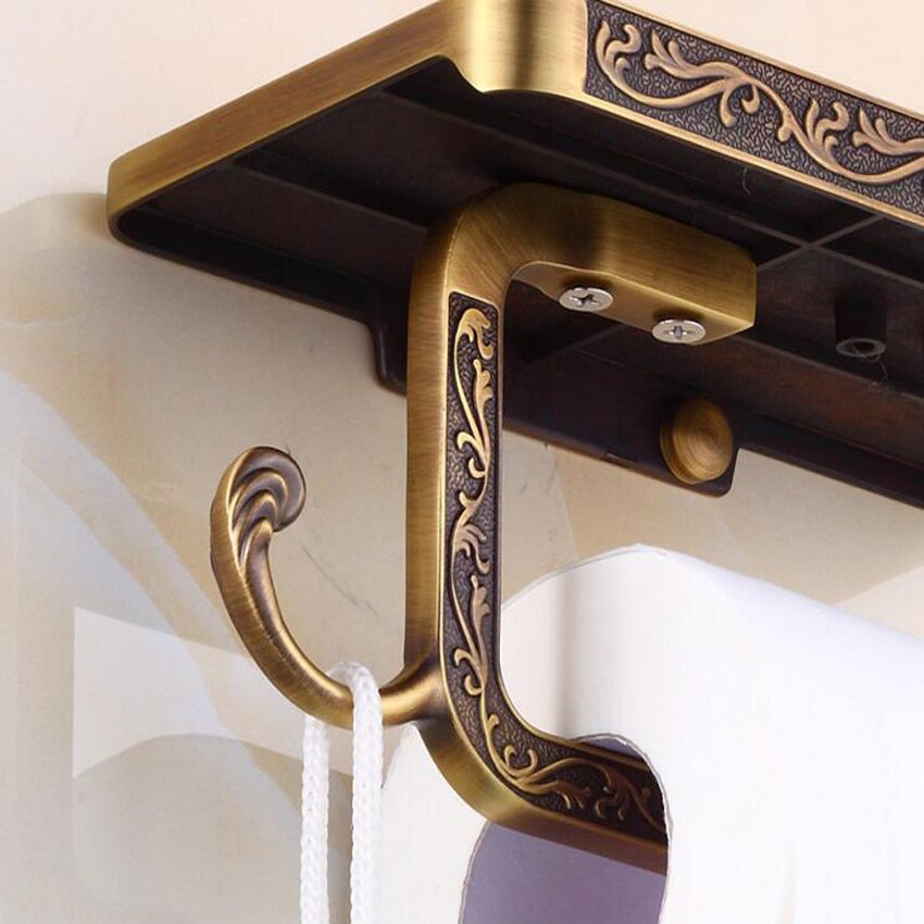 Aluminiumslegering antik bronze og sølv toiletpapirholder badeværelse mobil holder wc stang toiletpapir holder