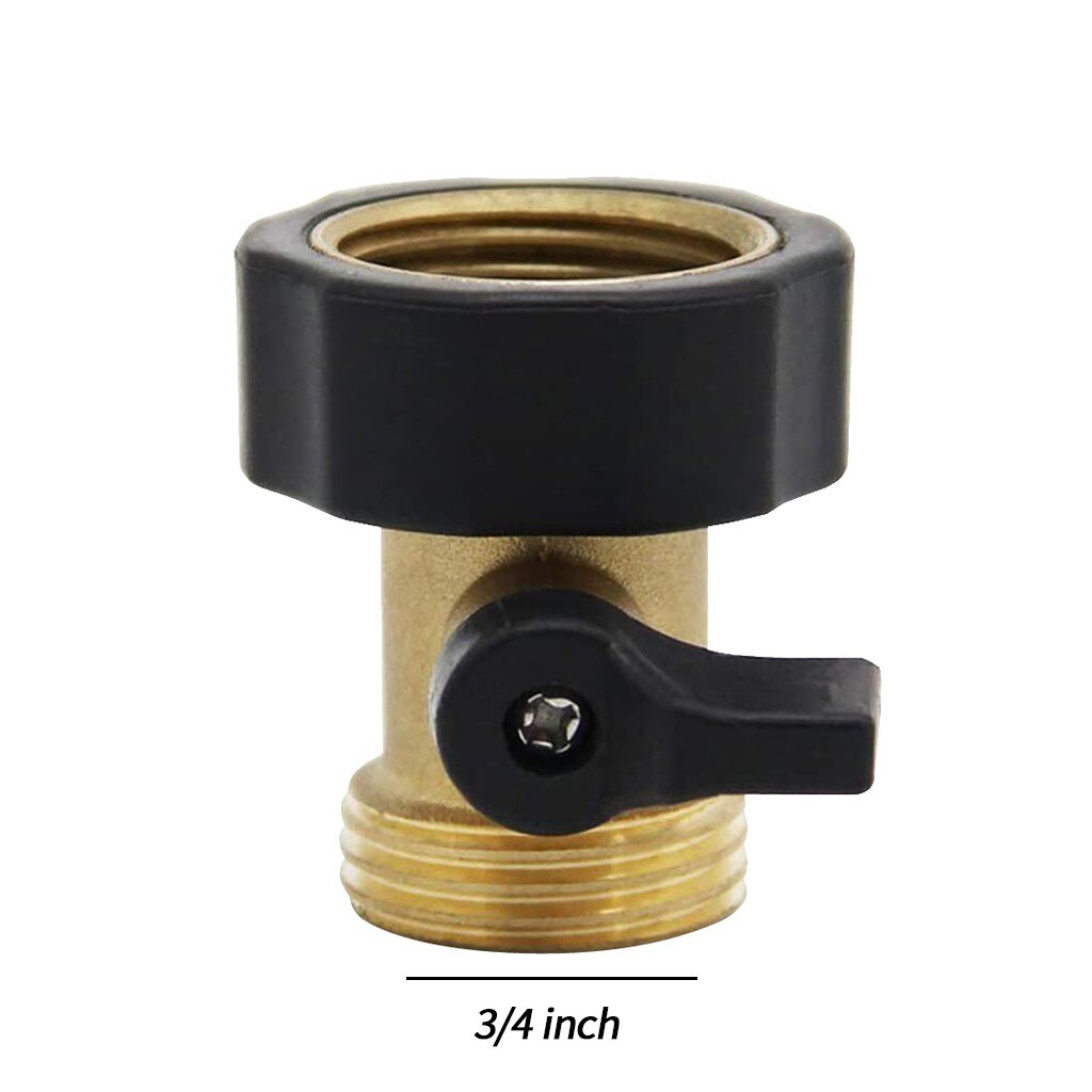 Super Heavy Duty 3/4 Inch Brass Water Shut Off Valve Garden Hose Connector