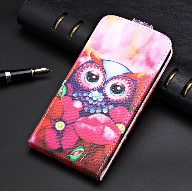 On Vertex Pro P300 Business Vintage Flip Case For Vertex Pro P300 Capa 100% Special Cover Leather Phone Bag Phone Case: owl