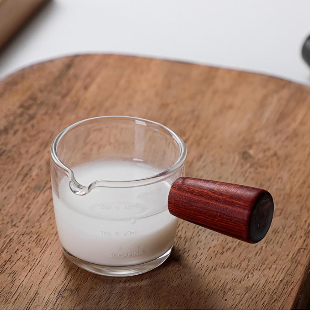 50/70ml Glass Measuring Cup Transparent Mug Pour Spout Measuring Device Clear Scale Baking Milk Cups Kitchen Accessorie