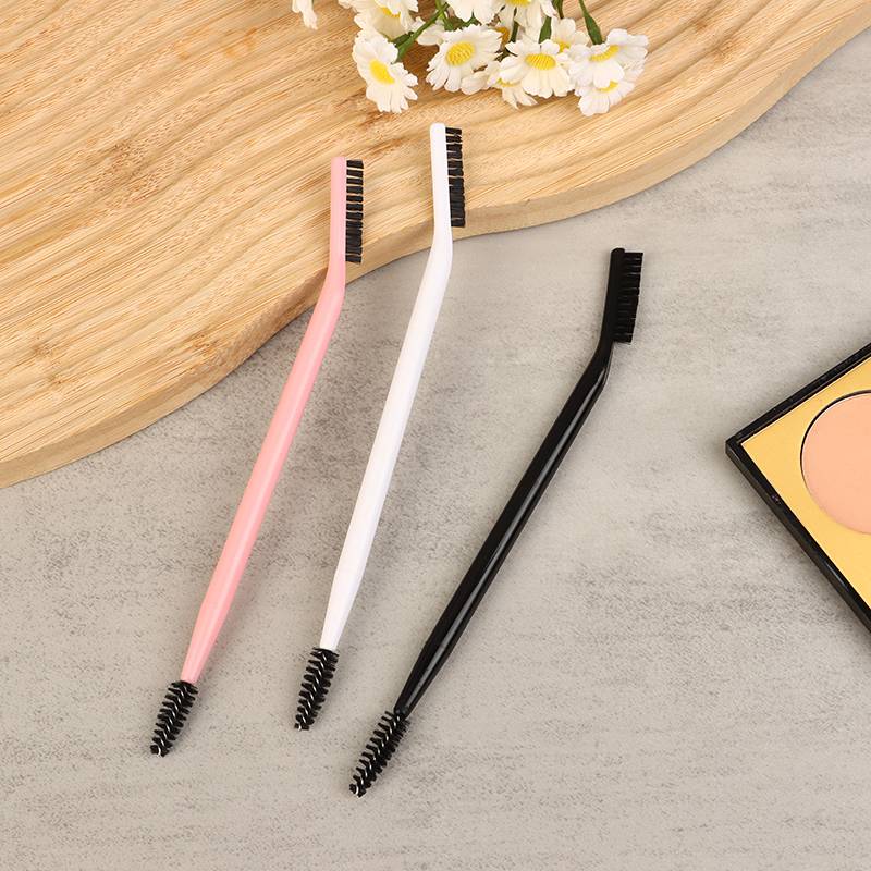 Brosse à cils à double tête, peigne à sourcils, outil de maquillage réutilisable