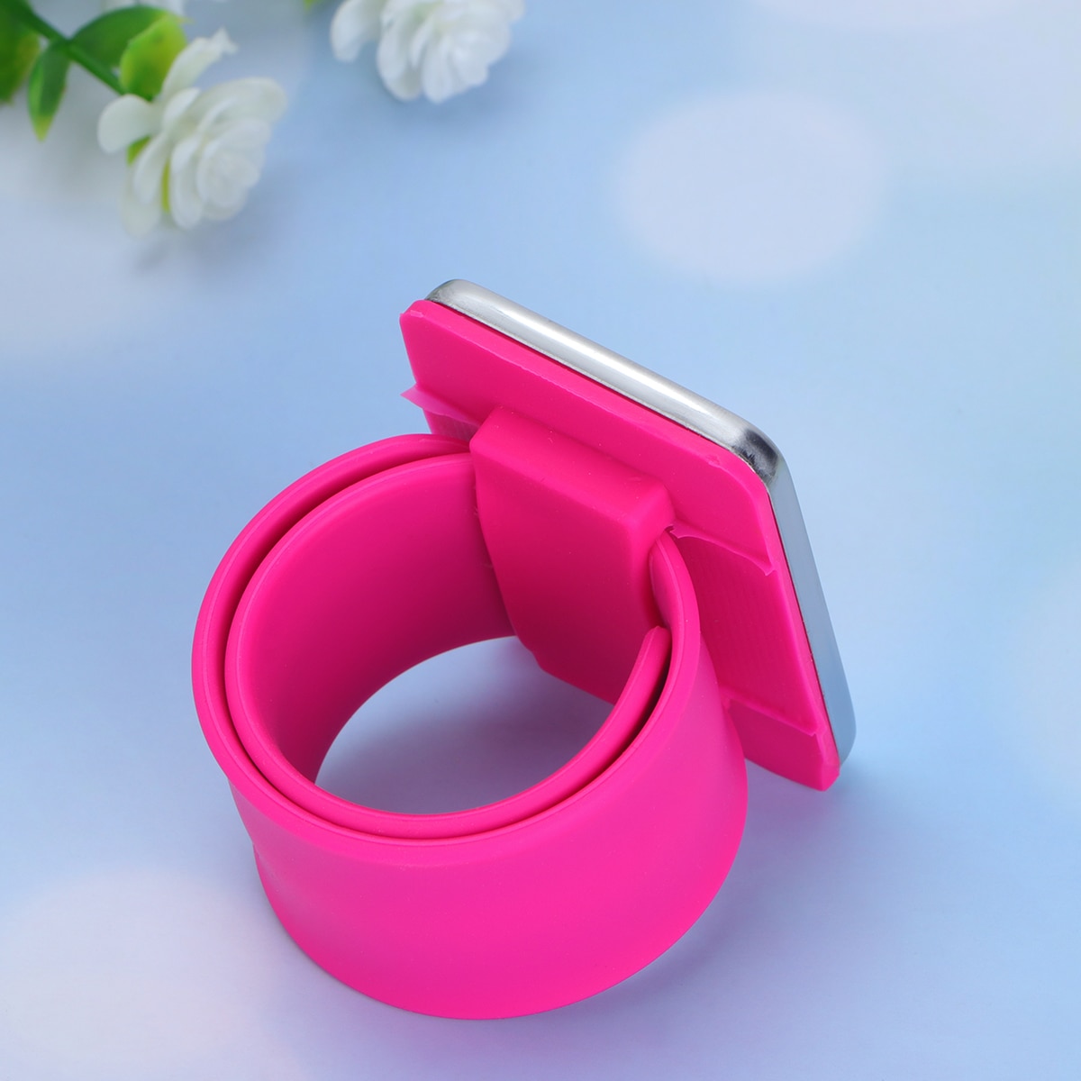 Pulsera magnética de silicona con aguja y ventosa de silicona para peluquería, brazalete Slap para suministros de salón y tienda