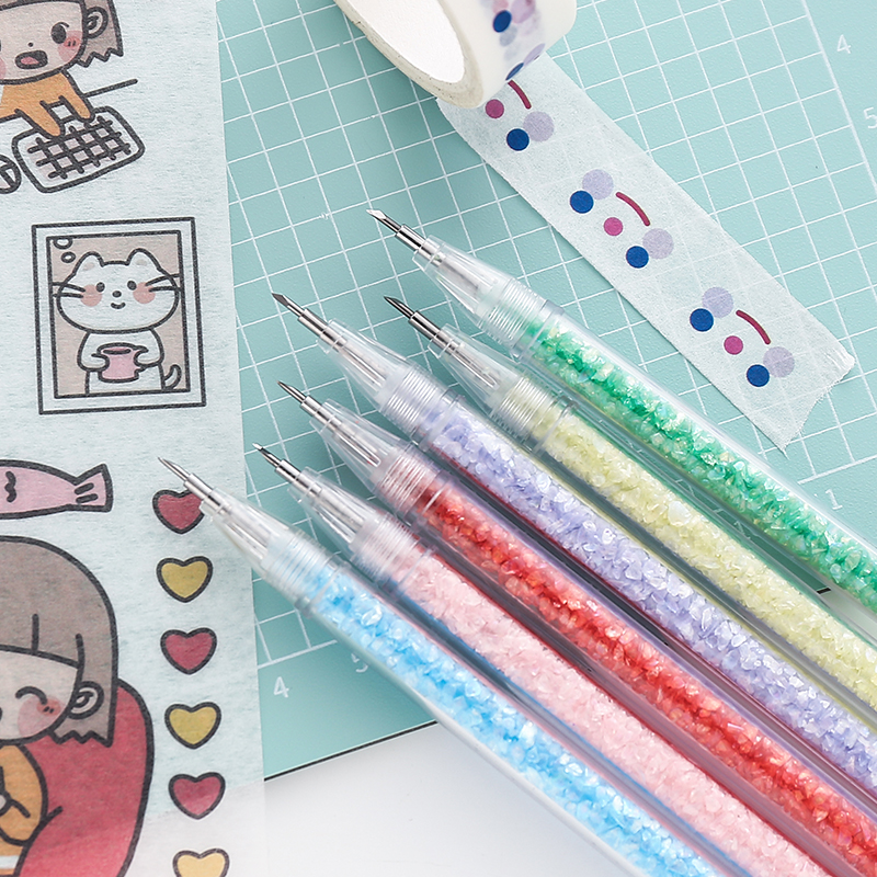 Kawaii Cute Paper Cutter Craft Pen Precision Art Sticker Washi Tape Cutter School Office Journaling Supplies