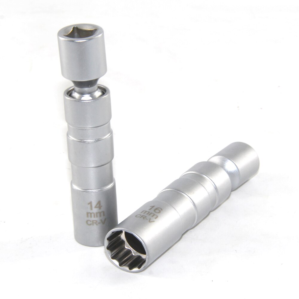 2 stk tændrørs slingre fatning 3/8in.  drev 95l 12 punkt crv topnøgle 14mm 16mm