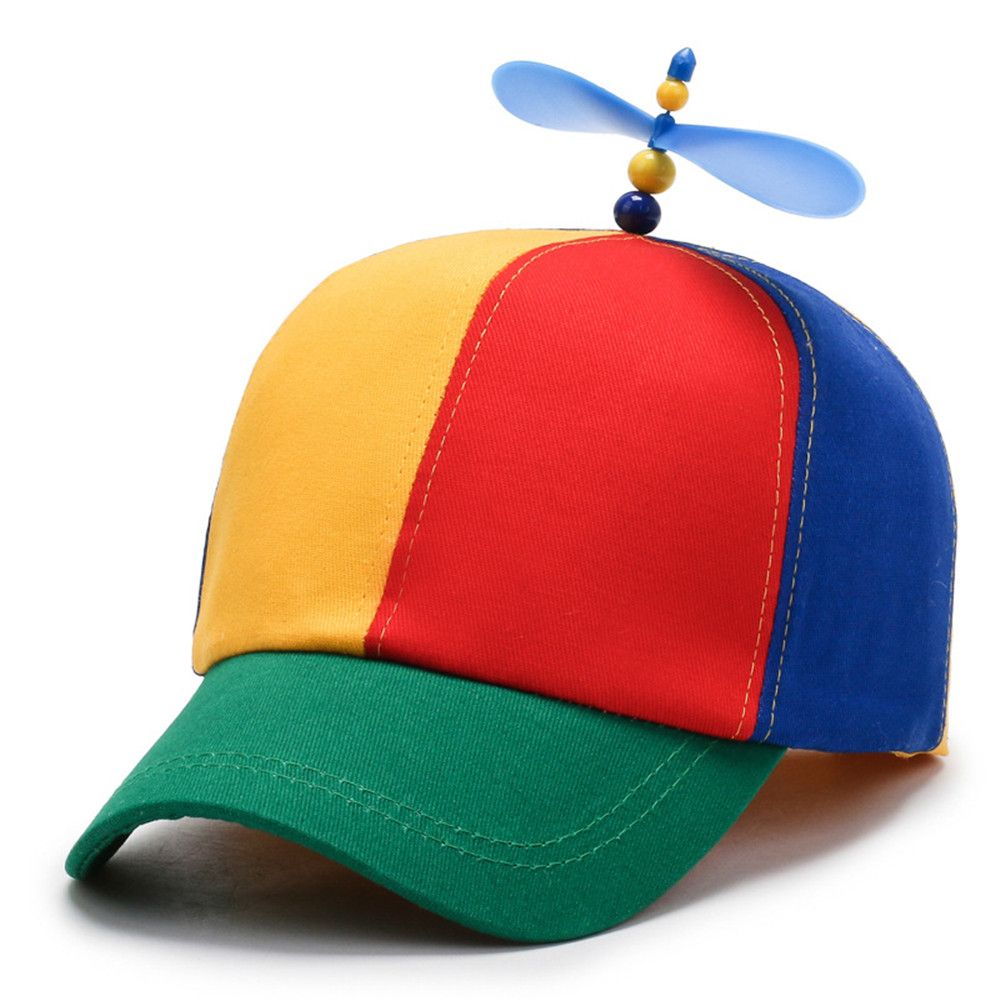 Gorra de béisbol con de libélula de bambú, gorro de béisbol con de arcoíris, helicóptero, hélice, aventura, Snapback, para adultos, niños y niñas: S