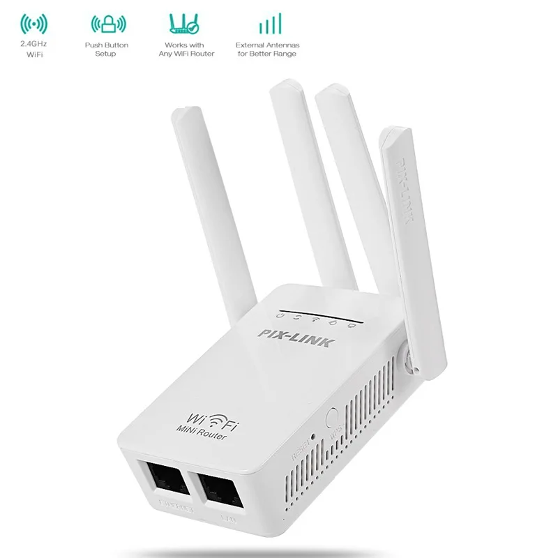 2.4 ghz wifi 300 mbps draadloze router met hoge versterking antennes repeater booster extender thuisnetwerk 802.11n rj45 2 poorten lange afstand