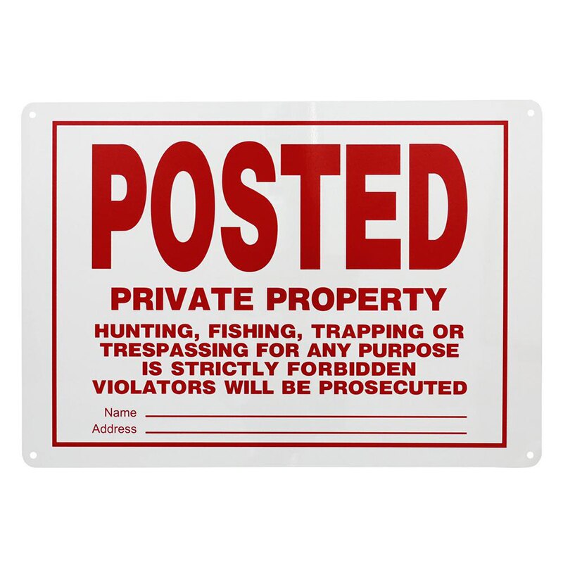 10"X14" SIGN,Home Hardware Signs, Letters & Numbers Signs: POSTED NO TRESPASS