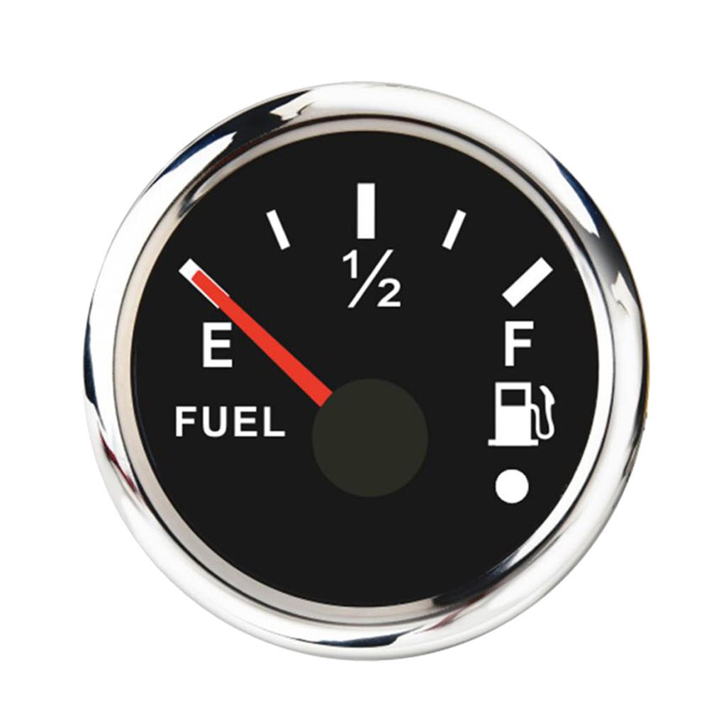 Jauge universelle de niveau de carburant pour bateau, 2 &quot;, 52mm, affichage LED noir