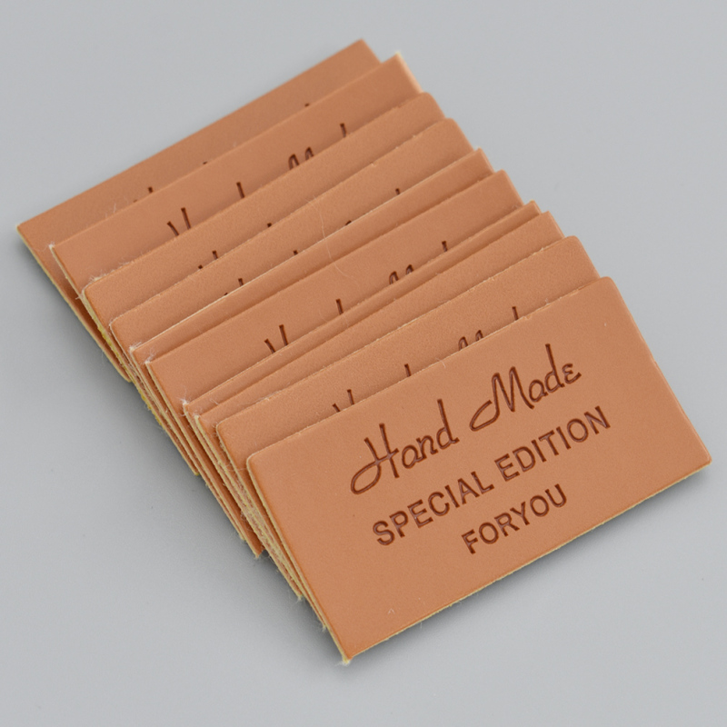 50Pcs/lot Handmade Clothes Labels Embossed Hand Made Letter Garment Labels For Bags Diy Sewing Materials