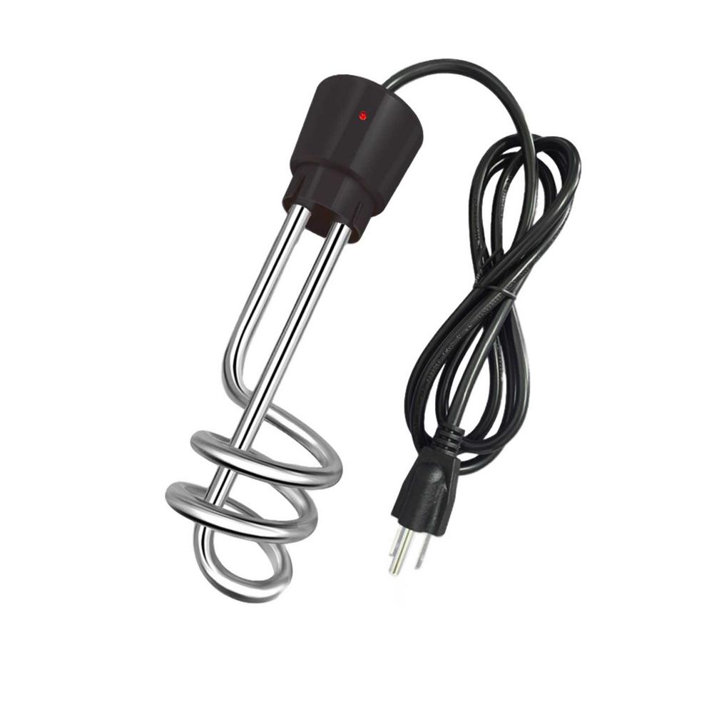 1500W 110V bojler przenośny spiralny elektryczny grzałka robić wody bojler wrzący jonizator, 70 stopni automatyczny, duża moc wyłączona: czarny