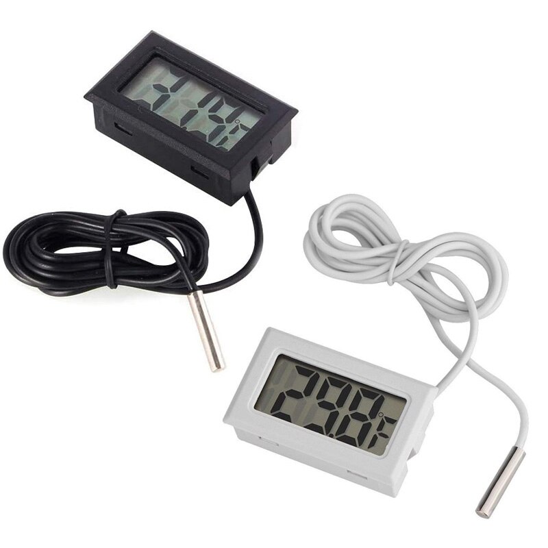 Mini Digital LCD Temperature Sensor Humidity Meter Thermometer Hygrometer Gauge Waterproof Fish Tank Temperature Measuring Tool