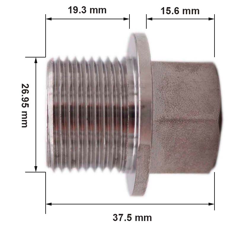 Compact Weldless Bulkhead, All Stainless Construction, High Temperature Food Grade Silicone Gasket,