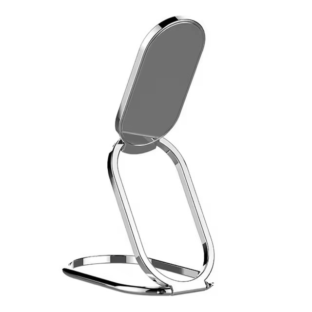 Foldable Kickstand Phone Mount 2 fold metal desk magnet car Multifunction Air Stand older A For All Tablets And Phones: WHITE