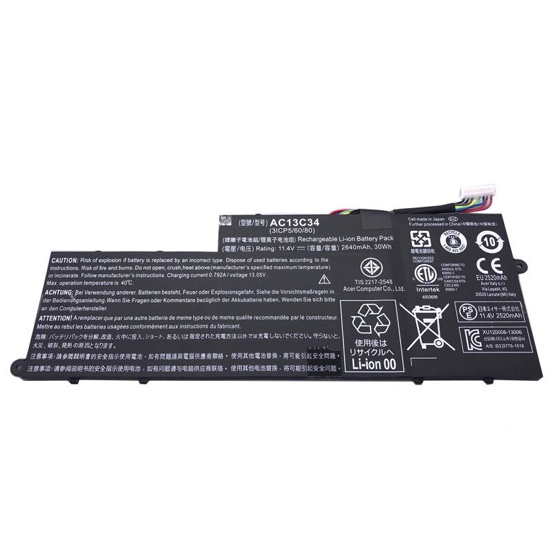 LMDTK-batería para portátil Acer Aspire V5-122P, 132, E3-111, 112, ES1-111M, MS237, KT.00303.005, AC13C34, nueva