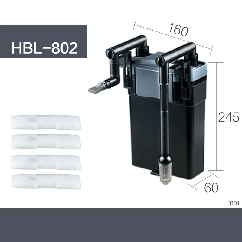 SUNSUN HBL-801/802/803 Tank Filter Wall-mounted Fish Tank Filter Barrel Aquarium External Grass Tank Filter Small Barrel Filter: HBL-802