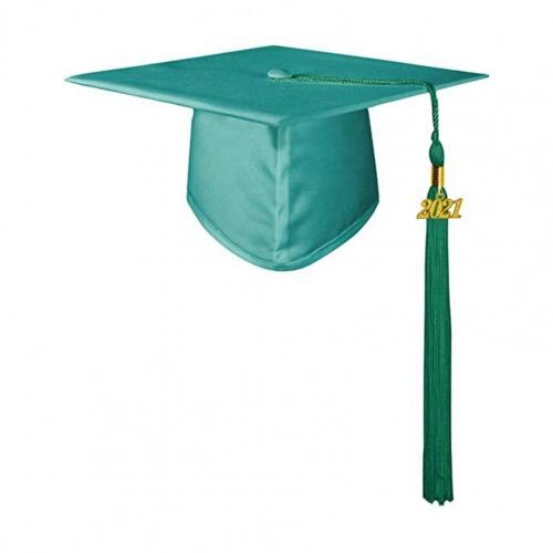 Cappello di laurea Unisex decorativo poliestere adulto graduazione nappa Cap per laurea: green