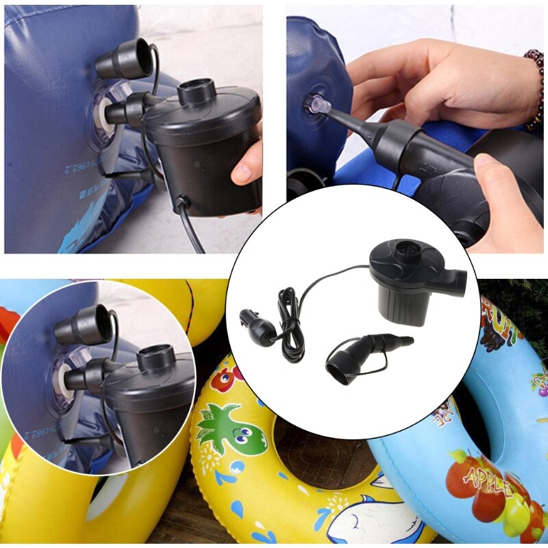 Electric Air Pump Portable Air Mattress Pump Inflator Deflator For Inflatables QXNA