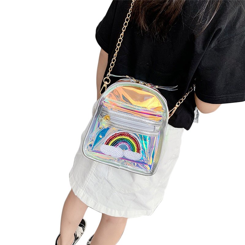 Della Ragazza del bambino Trasparente Crossbody Borsa Da Viaggio Borse A Tracolla Borsa A Tracolla Della Moneta Borse mini Borsa