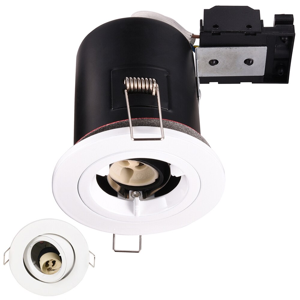 90 minutter brannklassifisering  gu10 led downlight med dimbar led pære  gu10 led downlight soverom kjøkken innendørs spotlight  d30: 1pc uten pære / Hvit-tiltbar(t)
