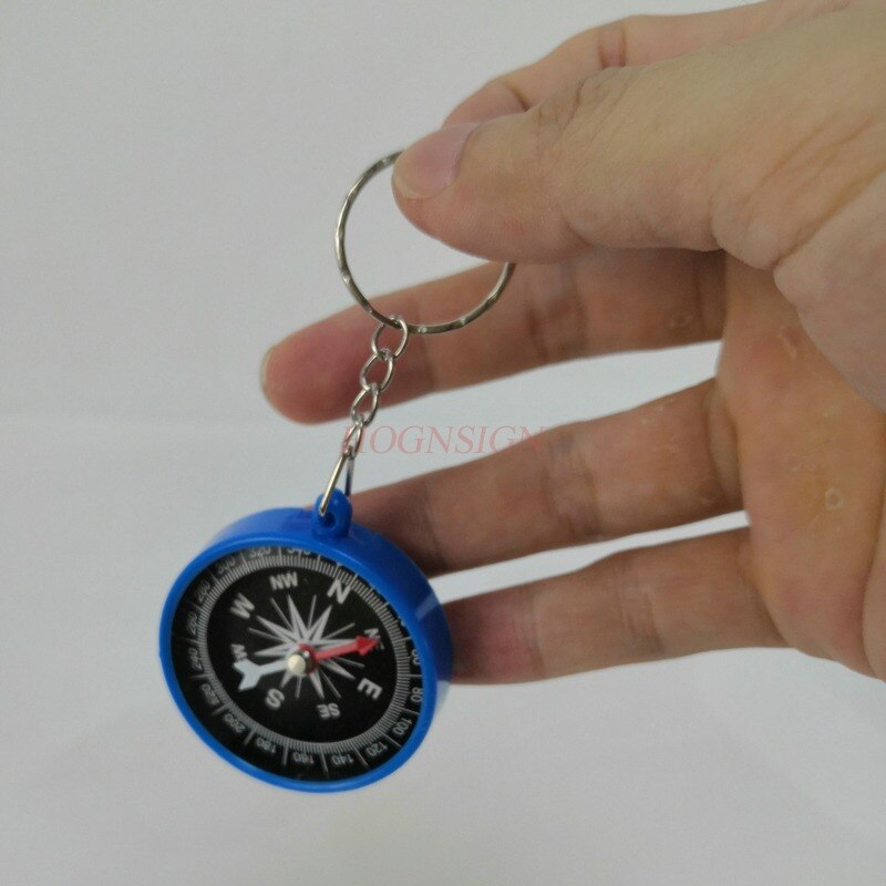 Creativa brújula llavero juguetes para niños exploración brújula exterior para hombres juguete práctico de Física Juguetes de explorador