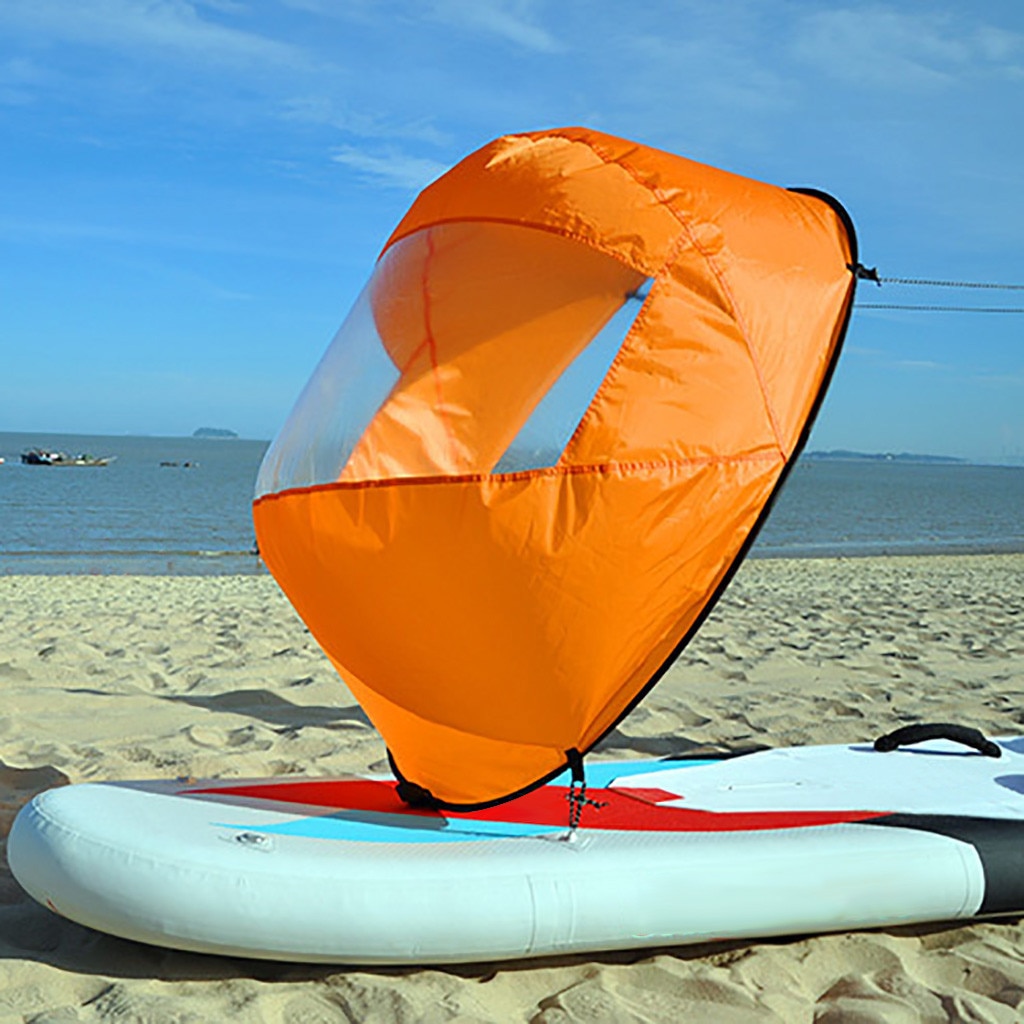 Orange foldbar kajak downwind kit popup board vind padle båd vind sejl kajak kano oppustelig båd sejlbåd tilbehør #g4